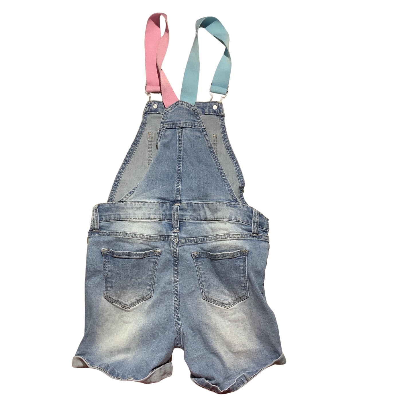 Vigoss Denim Short Overalls Child Size M (9–10) — Casual, Adjustable, Classic