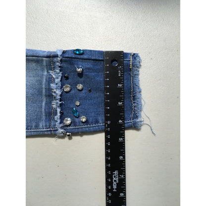 Vocal Jeweled Cuff Jeans Size S - Glam, Baddie, Statement