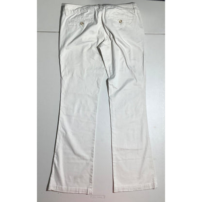 American Eagle Women's 4 Long Khaki Flare Casual Pants Y2K Preppy