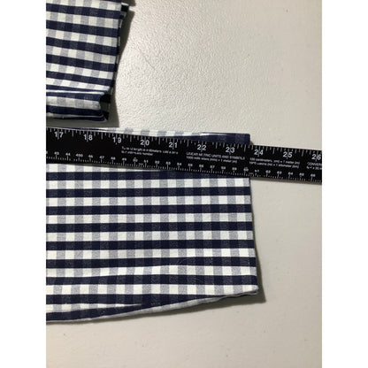 J.Crew Navy White Gingham Pants Women 4 — Martie Fit, Stretch, Classic