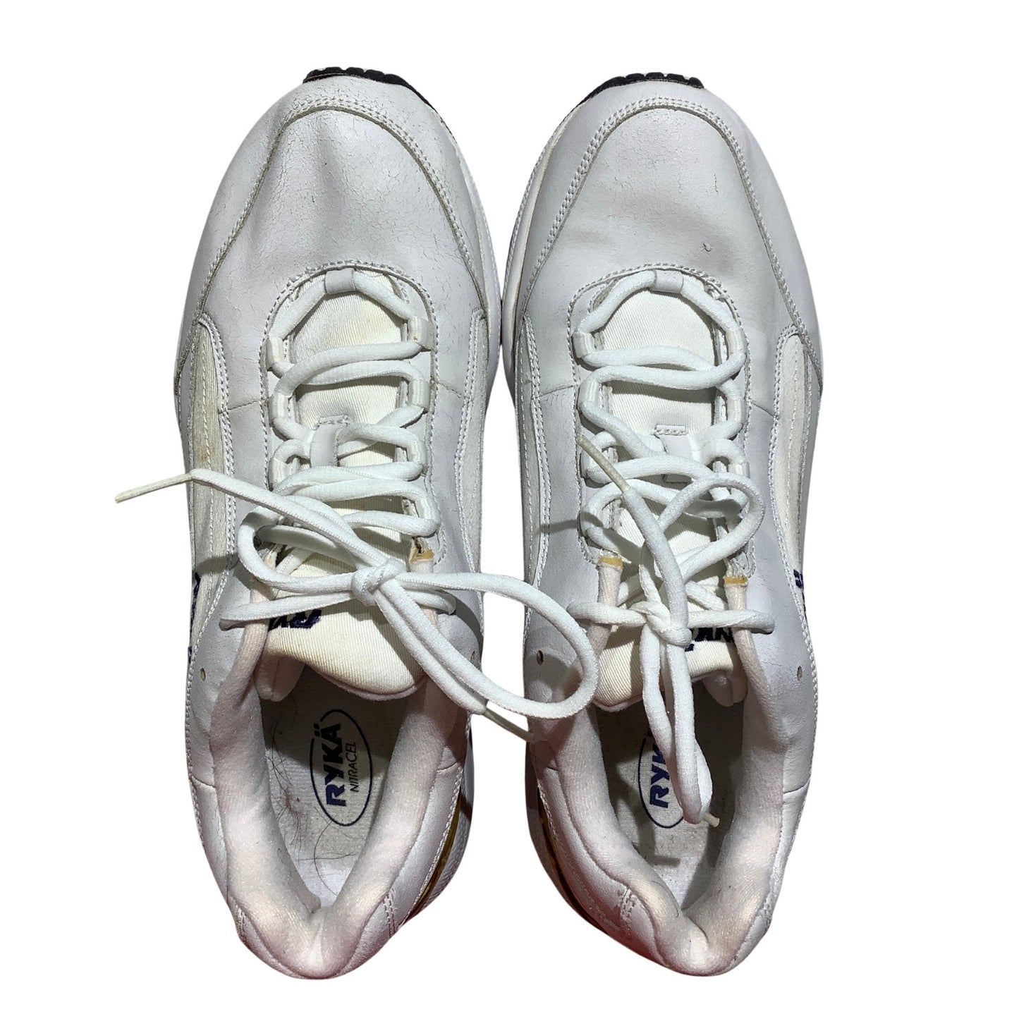 Ryka White Leather Walking Sneakers Women’s 11W — Athletic, Classic, Comfort