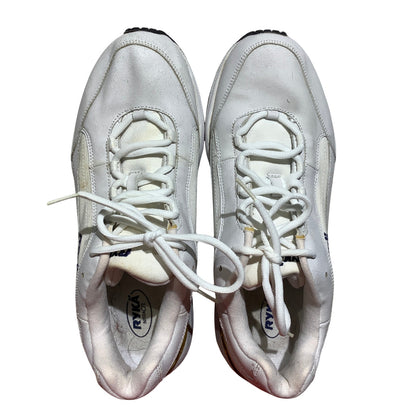 Ryka White Leather Walking Sneakers Women’s 11W — Athletic, Classic, Comfort