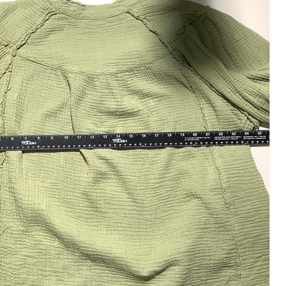 Free People Yucca Double Cloth Top Women’s L — Bohemian, Oversized, Casual