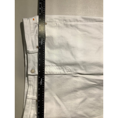 Talbots White Wide Crop Pants Women’s 14 — High Waist, Casual, Flawless Fit