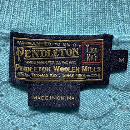 Pendleton Women’s Teal 100% Cashmere Sweater Size M – Luxe, Soft, Elegant