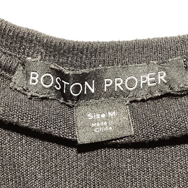 Boston Proper V-Neck Top Women’s Size Medium — Cold Shoulder, Casual, Minimalist