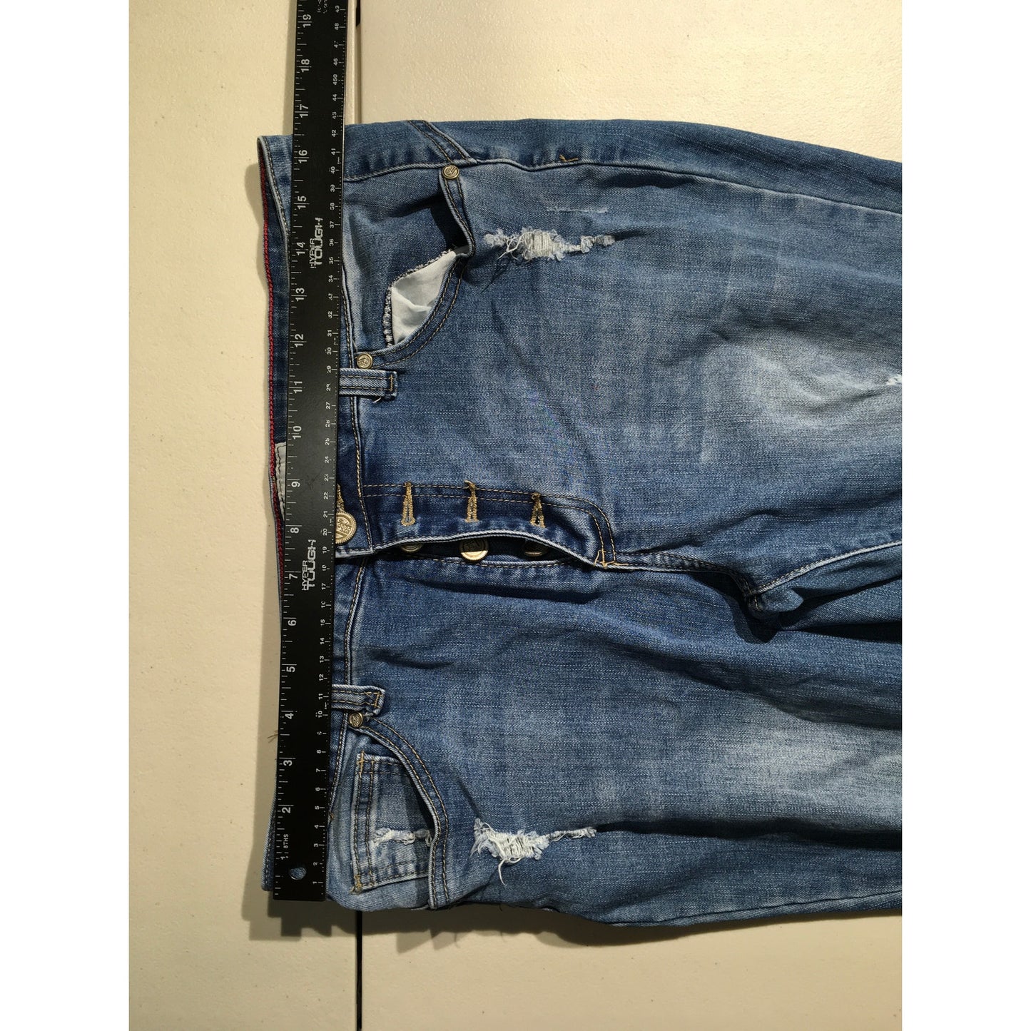 GOGO Jeans Distressed Denim Blue Jeans Size 15 - Y2K, Baddie, Grunge