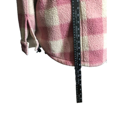 Aeropostale Pink Plaid Fleece Shacket Size XS - Cozy, Casual, Cottagecore