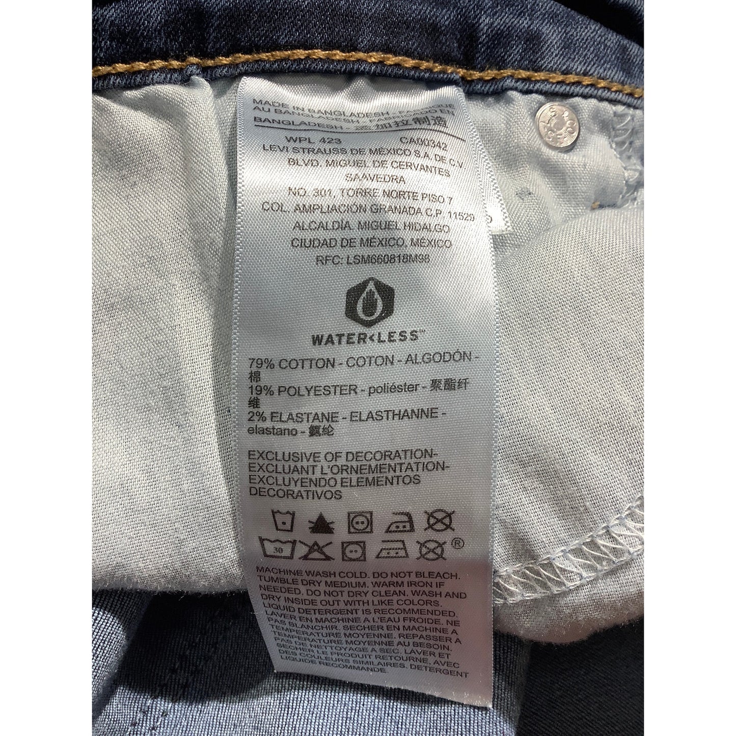 Levi’s Denizen Mid Rise Boyfriend Jeans Women’s 34W — Casual, Stretch, Relaxed