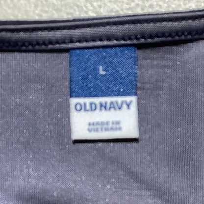 Old Navy Navy Blue Velvet Top Women’s Size L — Fitted, Classic, Soft (NWT)