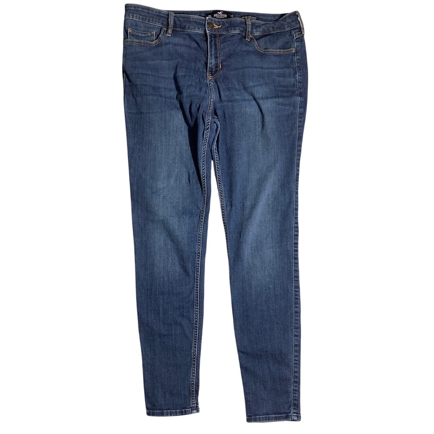 Hollister Super Skinny Jeans Women 15L 32x32 — Mid Rise, Stretch, Classic