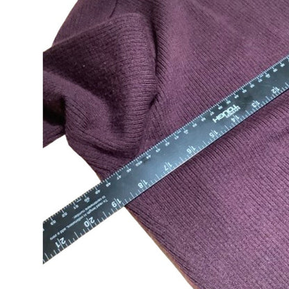 A Giannetti Plum Cardigan Large Boho Cottagecore Retro Tie Button Closure