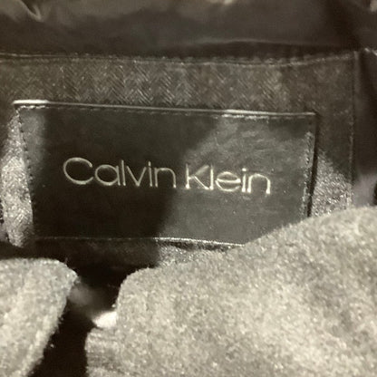Calvin Klein Black Wool Blend Car Coat Men’s L — Classic, Minimalist, Modern