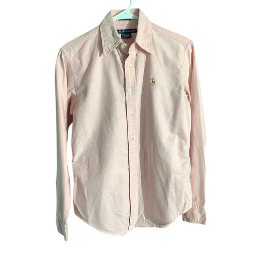 Ralph Lauren Child Light Pink Button-Up Shirt Size 4 – Preppy, Classic, Polished