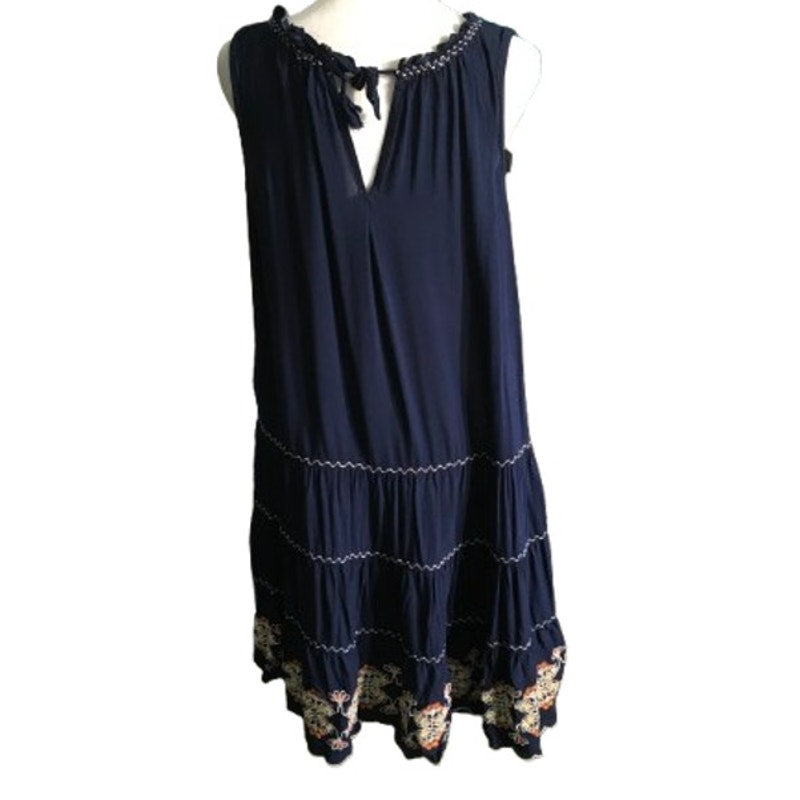 Max Studio Navy Floral Dress Size M - Boho, Feminine, Cottagecore