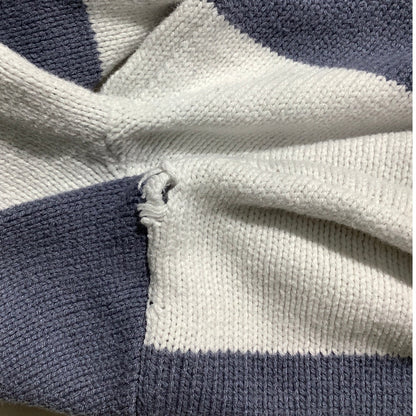 Hollister Light Blue White Striped Sweater Women S — Knit, Casual, Cozy