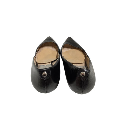 Michael Kors Women's Black Leather Pumps 7M, 1-Inch Heel, Classic, Elegant