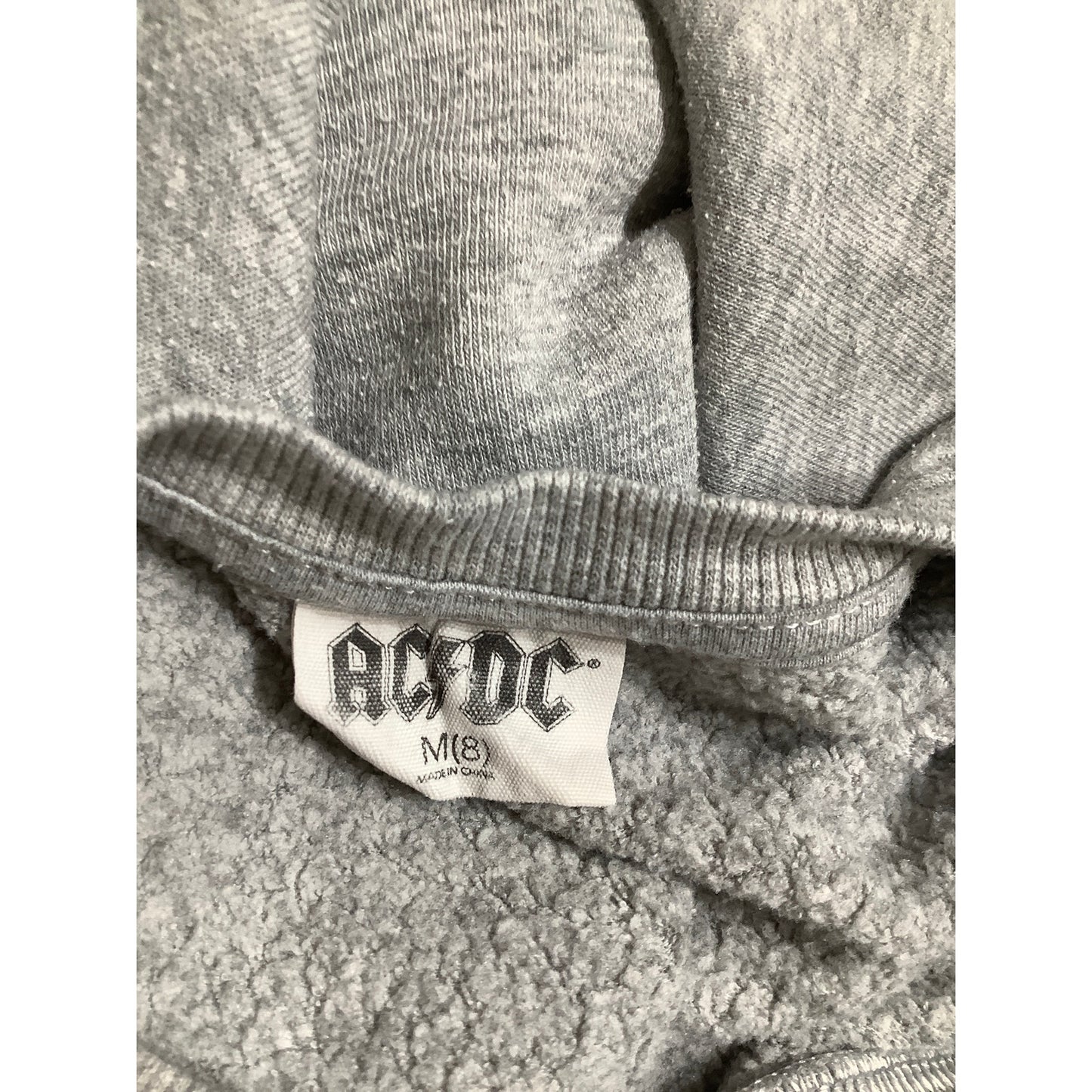 ACDC Kids Cropped Sweatshirt  Size Medium (8) - Retro, Casual, Rock Band