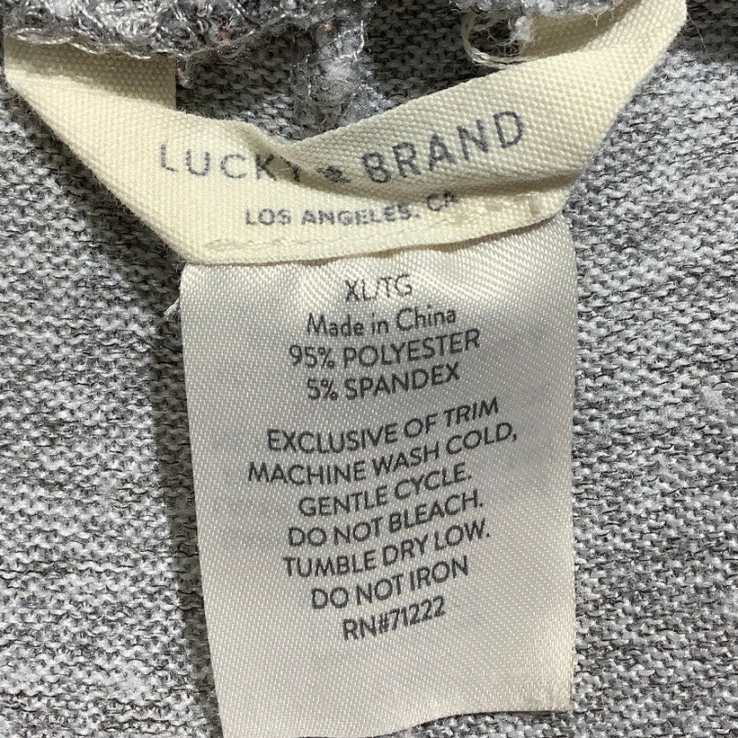 Lucky Brand Gray Cropped Sweatpants Women’s XL — Lounge, Casual, Athleisure