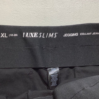 Luxe Slims Black Jegging Jean Women’s XL 18–20 - Sleek, Stretchy, Comfortable