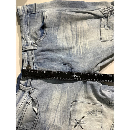 Rue 21 Acid Wash Jeans Men’s Size 34W x 34L – Distressed, Moto, Slim Taper