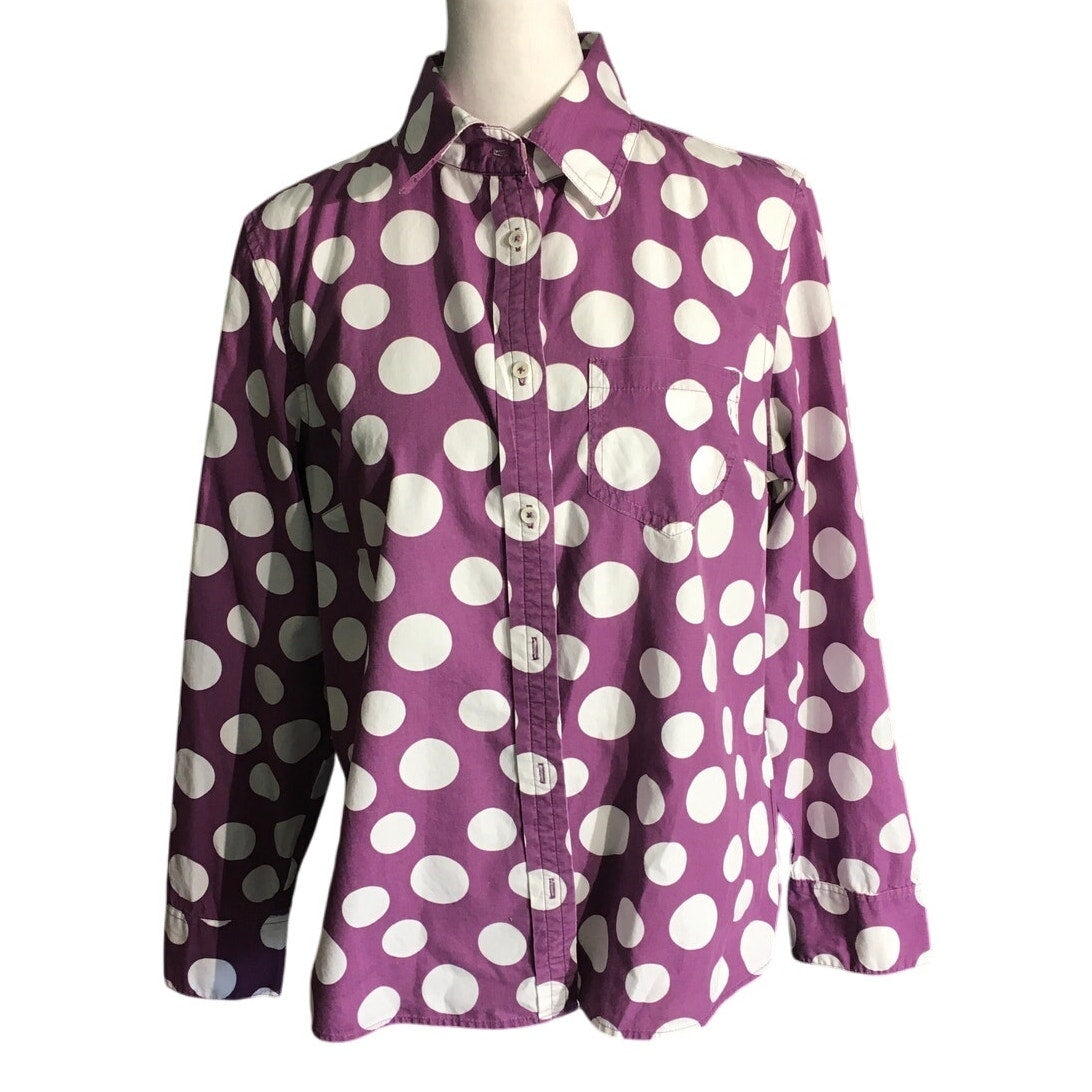 Boden Kids Purple Polka Dot Shirt Size 14 – Coquette, Retro, Preppy
