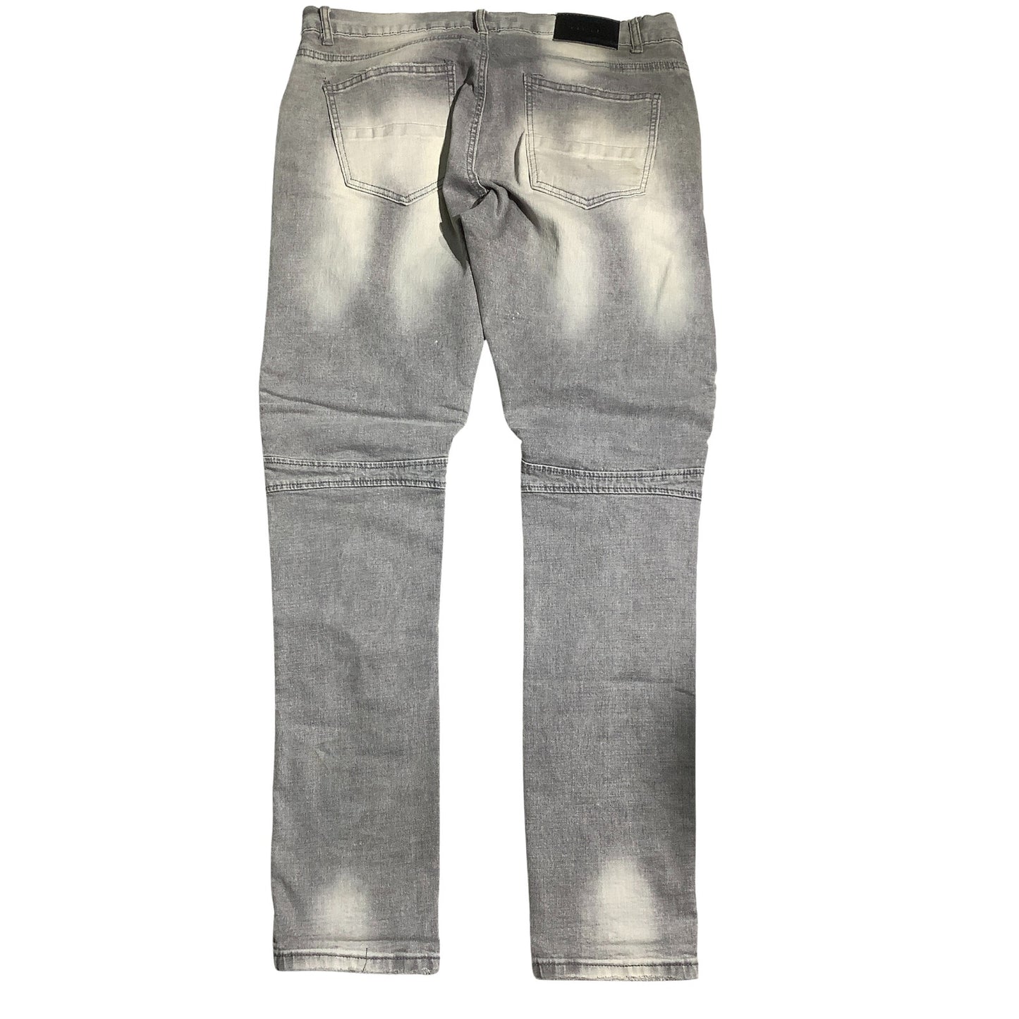 Decibel Distressed Jeans Men’s Size 36W 32L — Moto Style, Zip Detail, Slim Fit