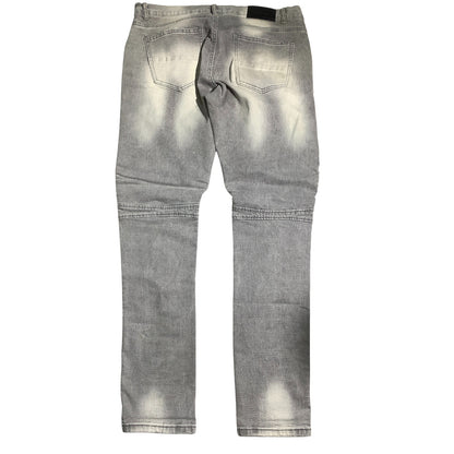 Decibel Distressed Jeans Men’s Size 36W 32L — Moto Style, Zip Detail, Slim Fit