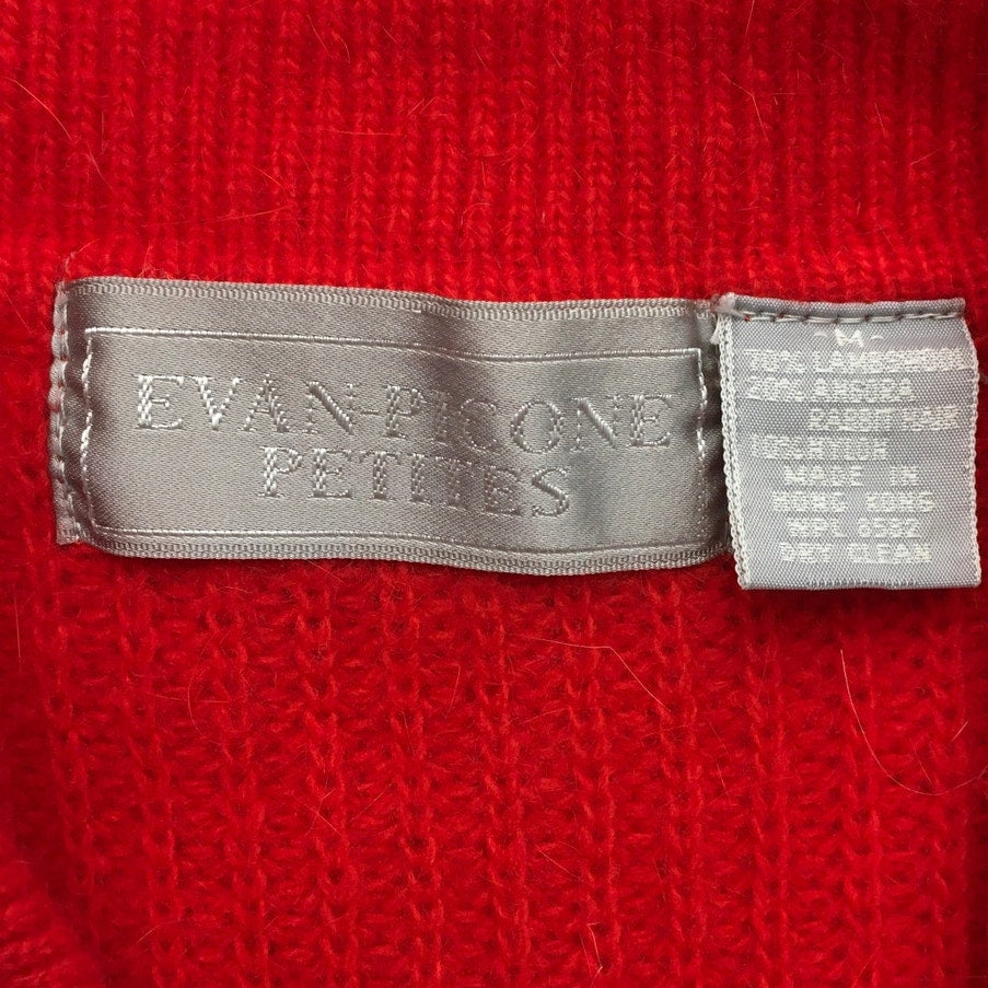 Evan Picone Petites Red Collared Sleeveless Sweater M- Vintage, Mobwife, Preppy