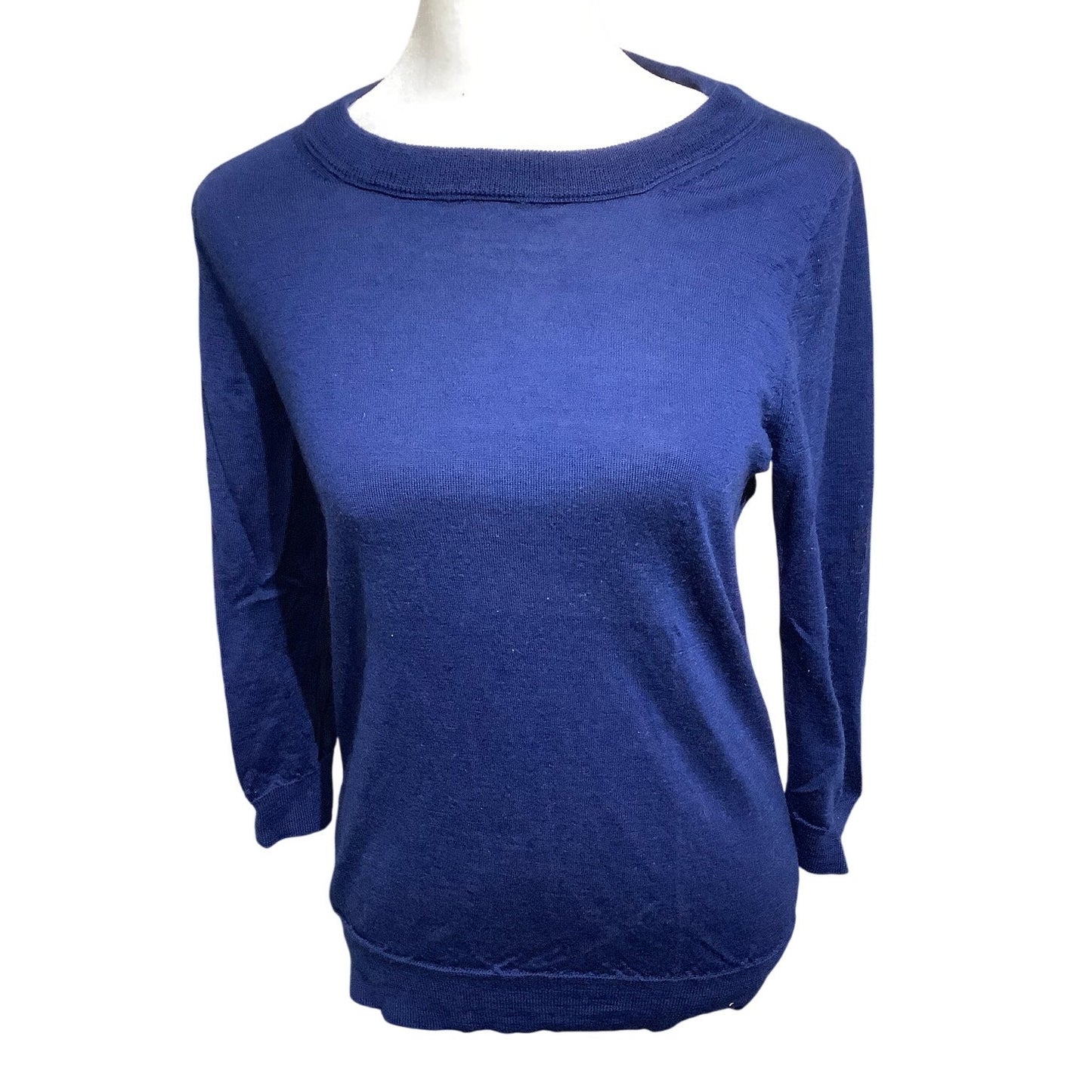 J.Crew Blue Merino Wool Sweater Size Small - Minimalist, Preppy, Classic