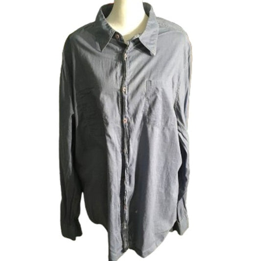 Guess Light Blue Button-Up Shirt Size XXL - Western, Cottagecore, Artsy