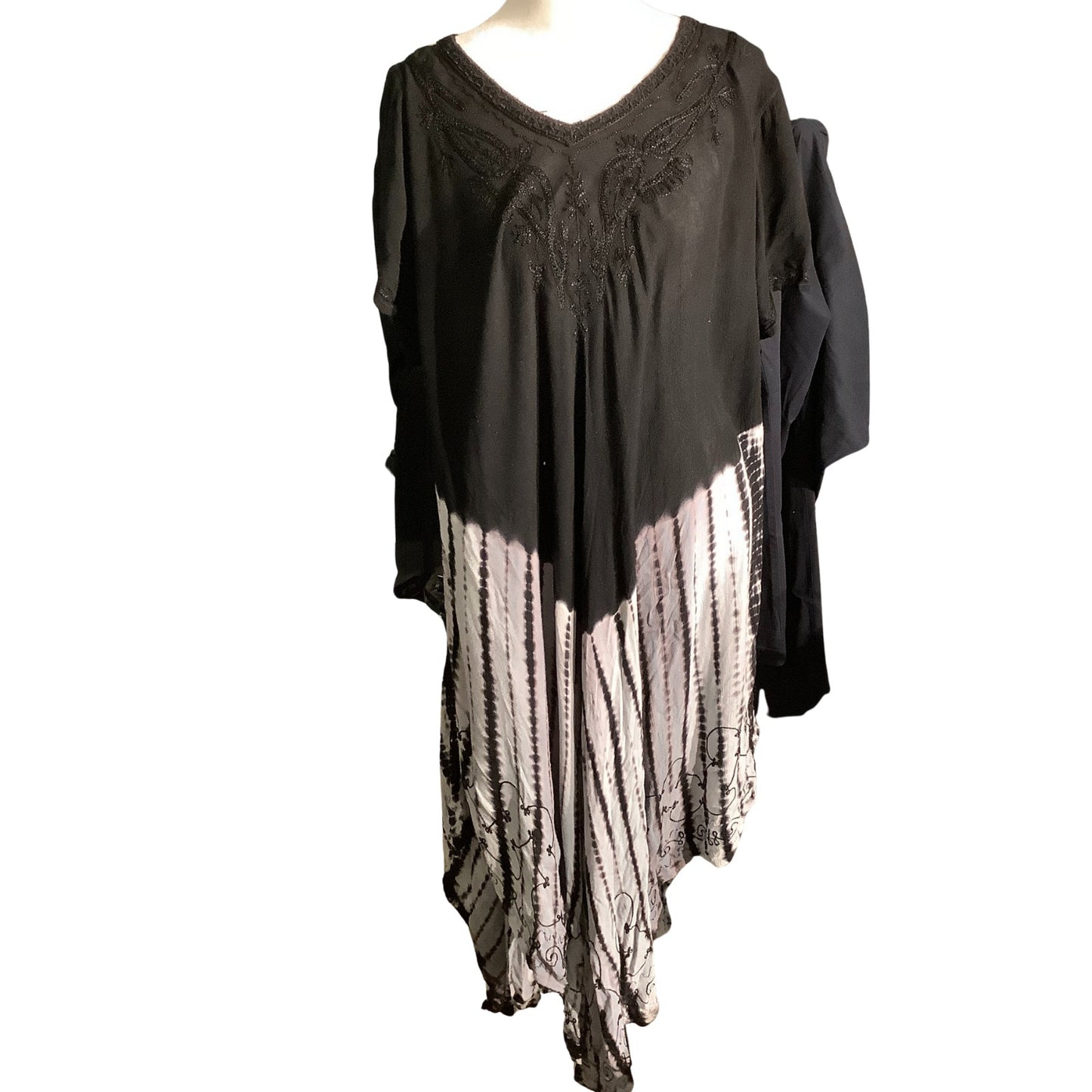 Sakkas Tie-Dye Handkerchief Dress One Size – Boho, Festival, Embroidered