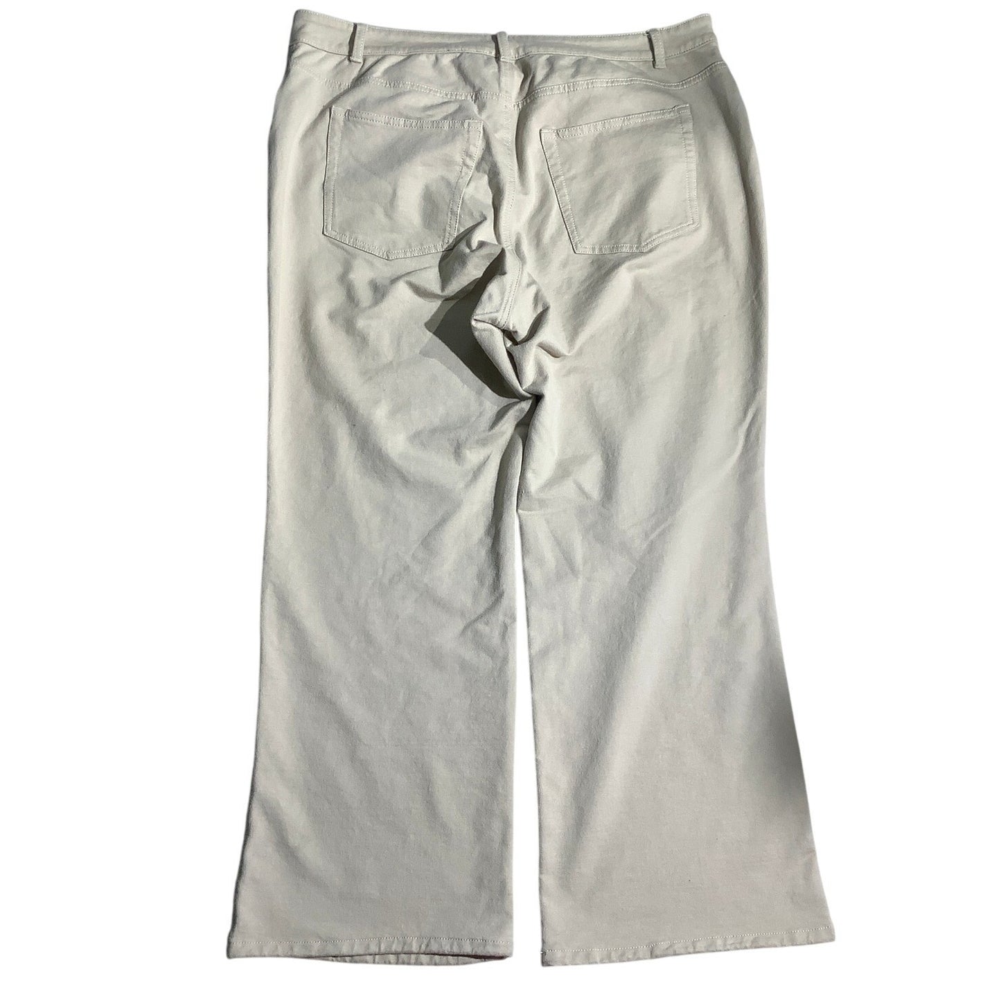 Quaker Factory Women’s Pants Size 18W — Light Khaki, Wide Leg, Dream Jeannes