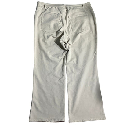 Quaker Factory Women’s Pants Size 18W — Light Khaki, Wide Leg, Dream Jeannes