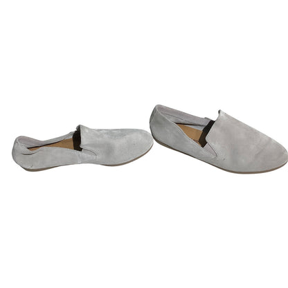 Lucky Brand Suede Slip-On Loafers Women’s Size 9M –Minimalist, Casual, Soft Gray