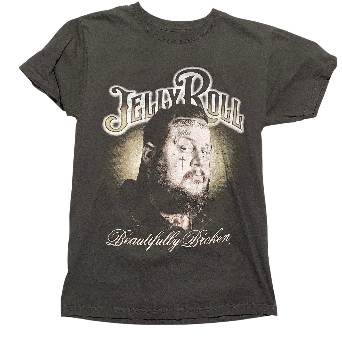 Jelly Roll Beautifully Broken Graphic  T-Shirt S 34/36 — Band Tee, Music, Casual