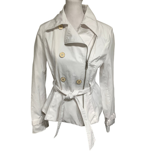 Black Rivet Women's White Moto Jacket, Size S – Stylish, Layered, Versatile