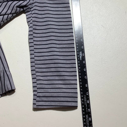 Cabi Gray Black Striped Car Coat Women’s M — Coastal, Preppy, Minimalist