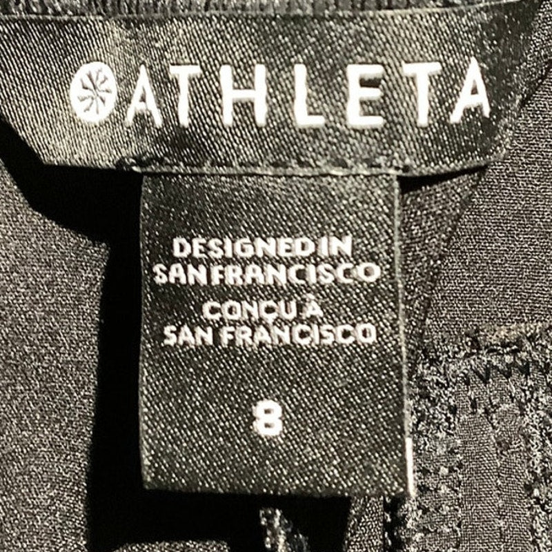 Athleta Athletic Leggings, Black, Women’s Size 8 — Stretch, Pocket, Activewear