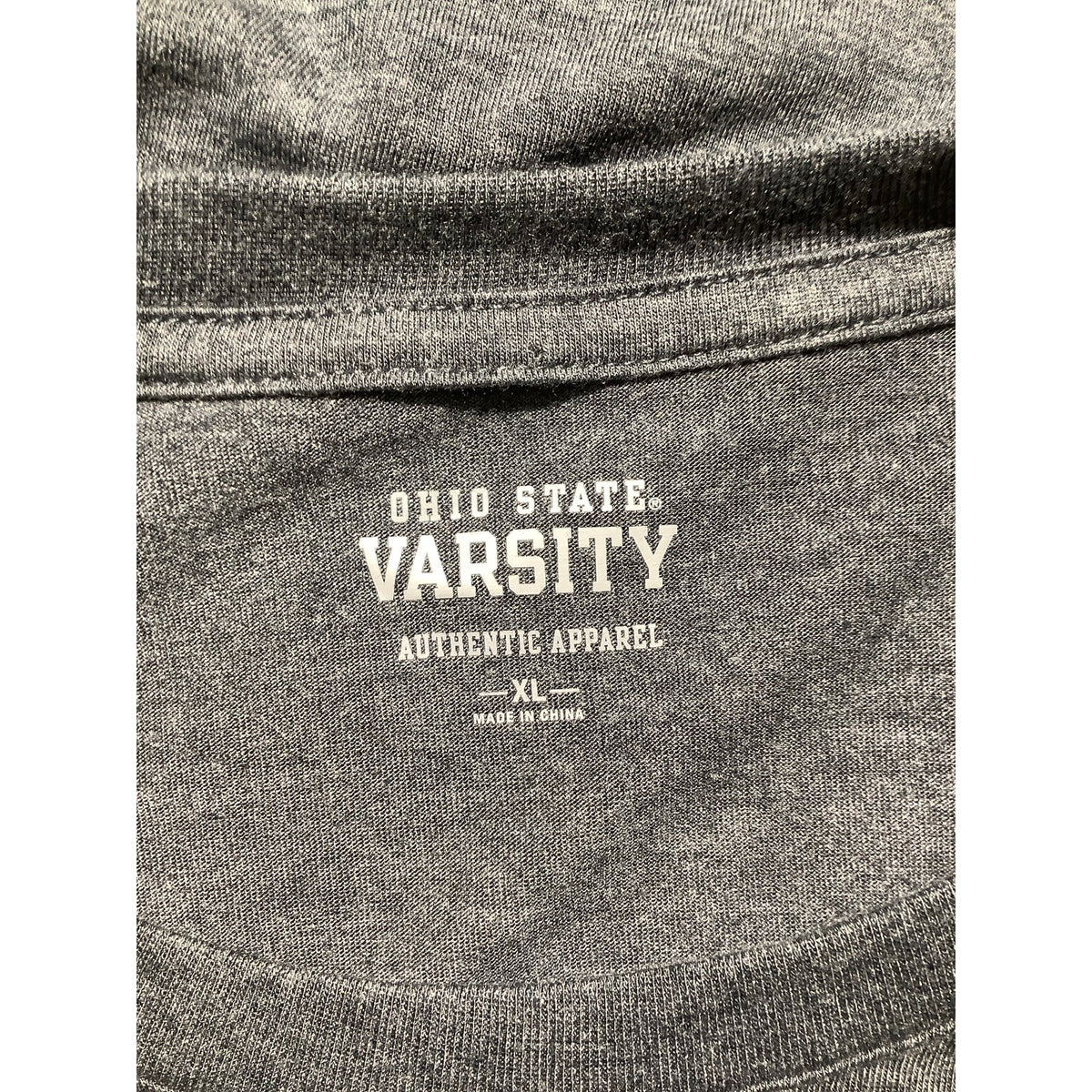 Ohio State Varsity Men's XL Light Gray Buckeyes NCAA Football T-Shirt