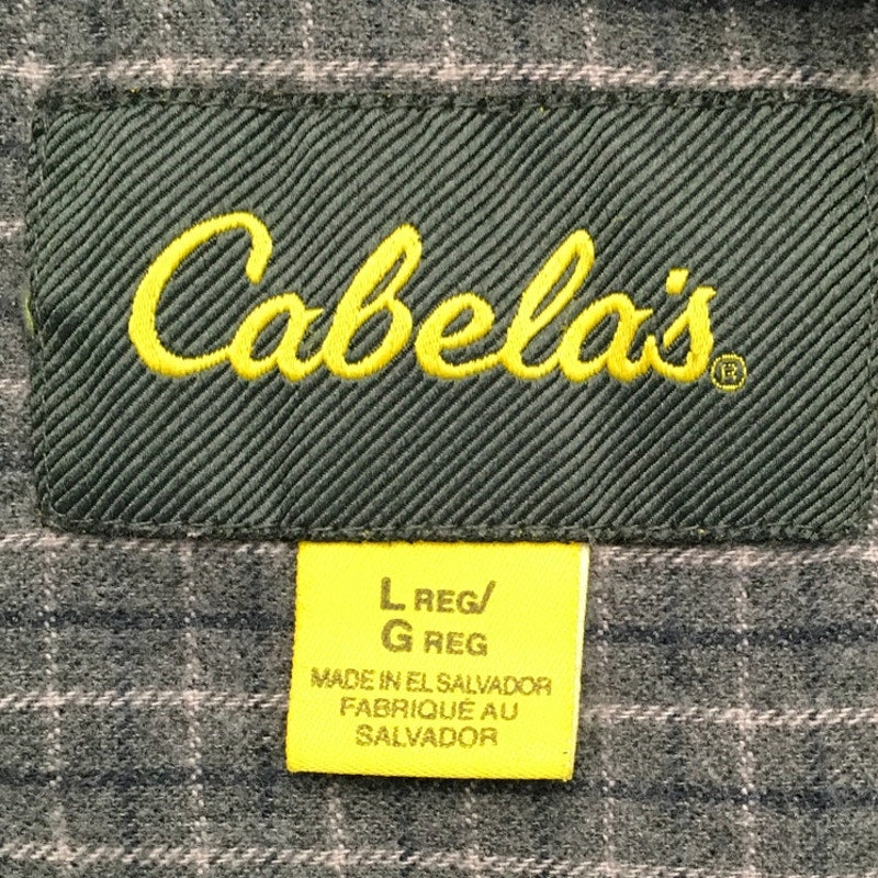 Cabela's Men's L Plaid Flannel Shirt – Rugged, Cozy, Outdoor-Ready