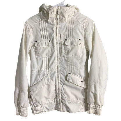 Burton Off-White Snowboard Jacket Women’s Small – Performance, Winter, Sporty