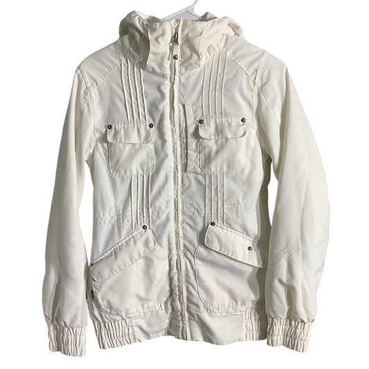 Burton Off-White Snowboard Jacket Women’s Small – Performance, Winter, Sporty