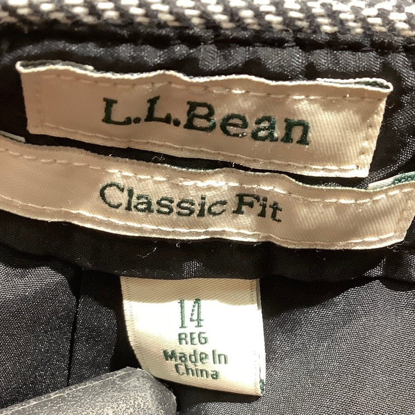 L.L. Bean Gray Black Herringbone Skirt Women’s Size 14 – Classic, Work, Casual