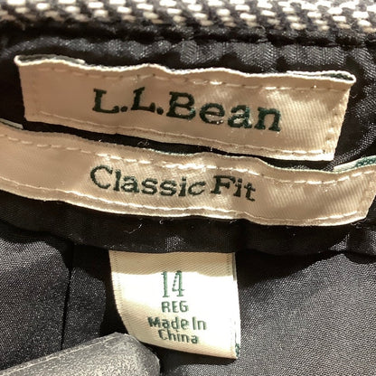 L.L. Bean Gray Black Herringbone Skirt Women’s Size 14 – Classic, Work, Casual