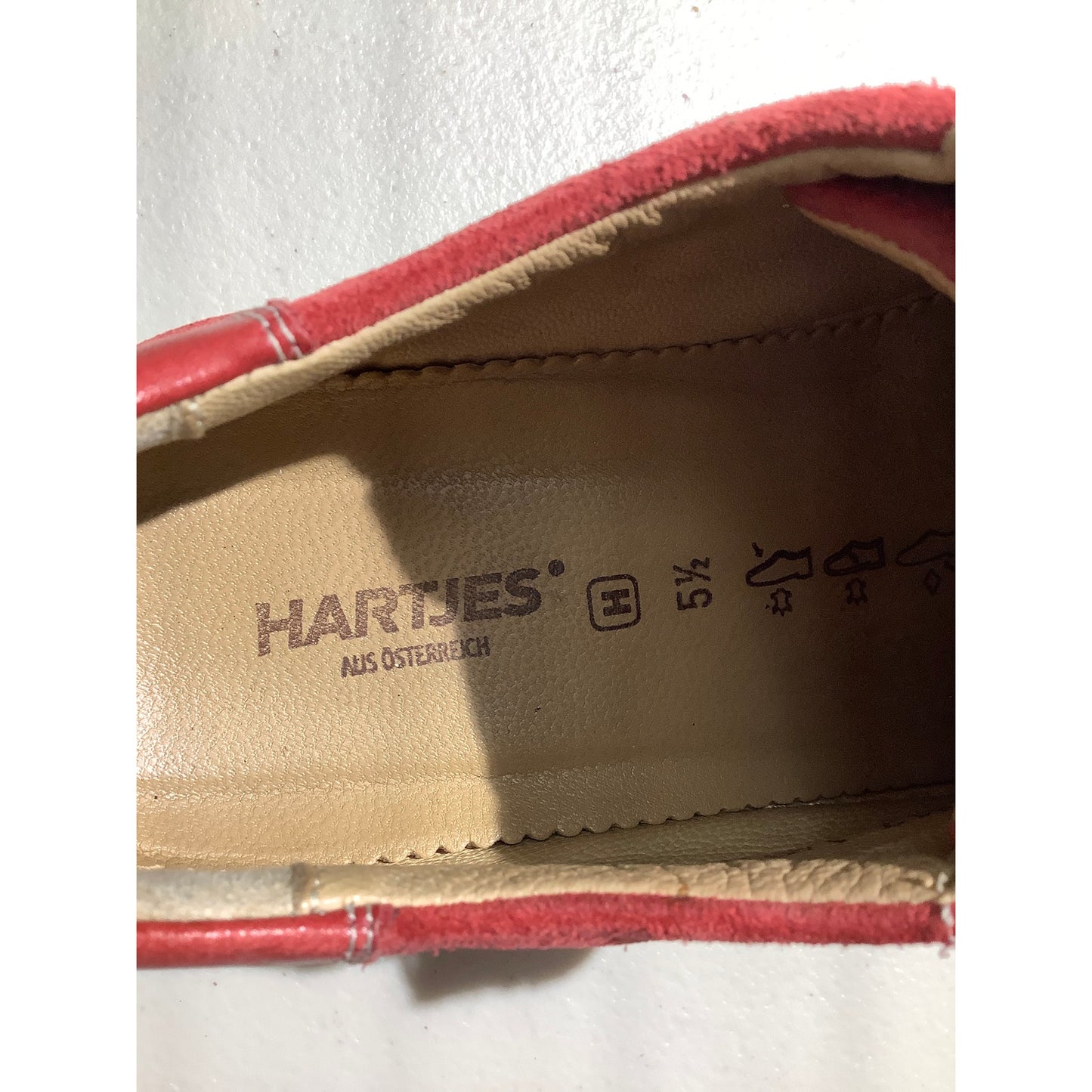 Hartjes Phil Red Suede Sneakers Women 5.5 — Comfort, European, Zip Lace-Up
