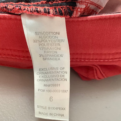 Democracy Red Skinny Jeans Women 6 — Ab Technology, Stretch, Modern