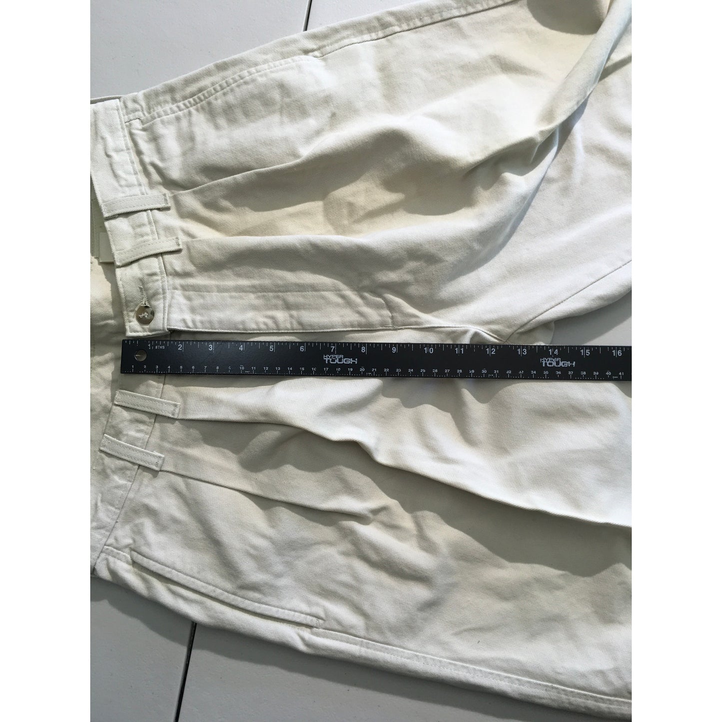 Eddie Bauer Cream Pleated Dress Pants Size 33W 32L - Classic, Preppy, Business