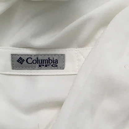 Columbia White PFG Fishing Shirt Size M - Outdoor, Functional, Casual