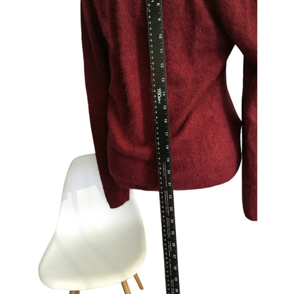 Prive Maroon Cashmere Sweater  Size L - Classic, Elegant, Cozy